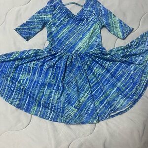 Blue and Green Little Girl’s Dress